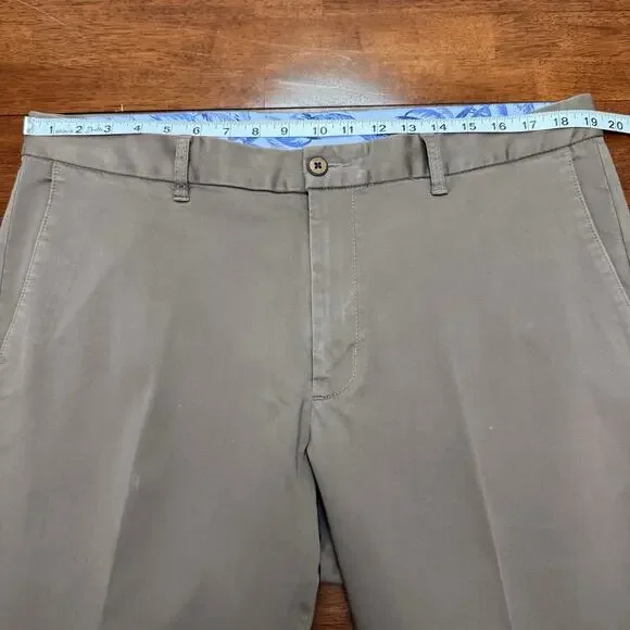 Tommy Bahama Boracay Flat Front Chino Pants Tencel Blend Men's 38x34 Dark Gray - Picture 11 of 13